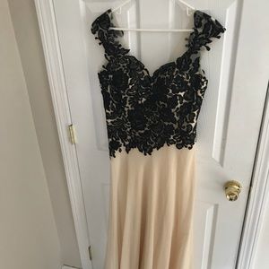 Cream and Black Jovani Gown!
